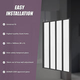 4 Fold Black Folding Bath Shower Screen Door Panel 1000 x 1400mm - Extra Image