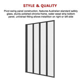 4 Fold Black Folding Bath Shower Screen Door Panel 1000 x 1400mm - Top-Down View