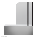 180 Degree Pivot Door 6mm Safety Glass Bath Shower Screen 1200x1400mm By Della Francesca - Top-Down View
