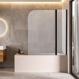 180 Degree Pivot Door 6mm Safety Glass Bath Shower Screen 1200x1400mm By Della Francesca - 45-Degree Angle