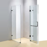 1200 x 900mm Frameless 10mm Glass Shower Screen By Della Francesca - Front View