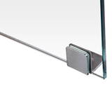 1000 x 1000mm Frameless 10mm Glass Shower Screen By Della Francesca - 45-Degree Angle