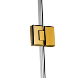 120 x 200cm Wall to Wall Frameless Shower Screen 10mm Glass By Della Francesca - Top-Down View