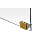 1000 x 700mm Frameless 10mm Glass Shower Screen By Della Francesca - Side View