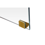 1200 x 700mm Frameless 10mm Glass Shower Screen By Della Francesca - Top-Down View