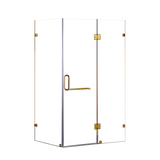 1200 x 1000mm Frameless 10mm Glass Shower Screen By Della Francesca - 45-Degree Angle