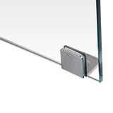 1100 x 900mm Frameless 10mm Glass Shower Screen By Della Francesca - 45-Degree Angle