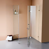 1200 x 900mm Frameless 10mm Glass Shower Screen By Della Francesca - Front View