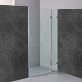 90 x 200cm Wall to Wall Frameless Shower Screen 10mm Glass By Della Francesca - Front View