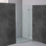 100 x 200cm Wall to Wall Frameless Shower Screen 10mm Glass By Della Francesca - Front View