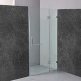 110 x 200cm Wall to Wall Frameless Shower Screen 10mm Glass By Della Francesca - Front View