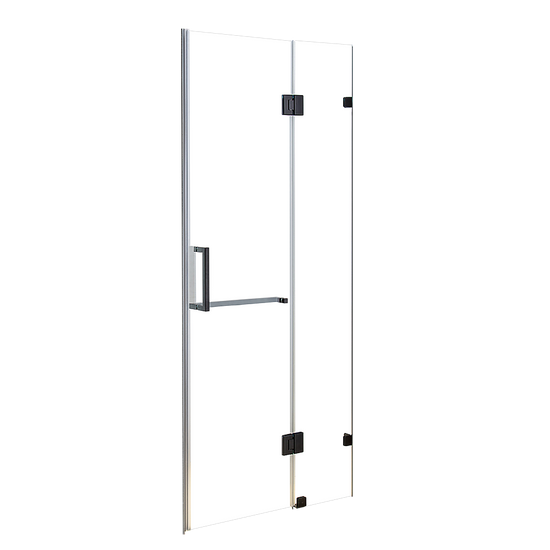 100 x 200cm Wall to Wall Frameless Shower Screen 10mm Glass By Della Francesca