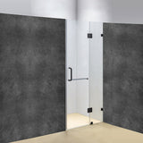 100 x 200cm Wall to Wall Frameless Shower Screen 10mm Glass By Della Francesca - Front View