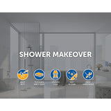 110 x 200cm Wall to Wall Frameless Shower Screen 10mm Glass By Della Francesca - Front View