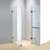 1100 x 1000mm Frameless 10mm Glass Shower Screen By Della Francesca - Front View