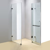 1200 x 1000mm Frameless 10mm Glass Shower Screen By Della Francesca - Front View