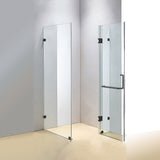 1000 x 800mm Frameless 10mm Glass Shower Screen By Della Francesca - Front View