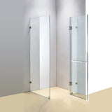 1000 x 900mm Frameless 10mm Glass Shower Screen By Della Francesca - Front View