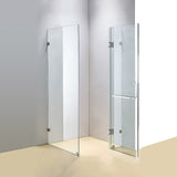 1200 x 800mm Frameless 10mm Glass Shower Screen By Della Francesca - Front View