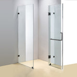 1200 x 1000mm Frameless 10mm Glass Shower Screen By Della Francesca - Front View