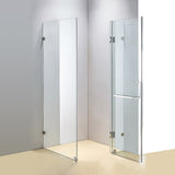 1100 x 1000mm Frameless 10mm Glass Shower Screen By Della Francesca - Front View