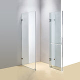 1200 x 1000mm Frameless 10mm Glass Shower Screen By Della Francesca - Front View