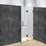 120 x 200cm Wall to Wall Frameless Shower Screen 10mm Glass By Della Francesca - Front View