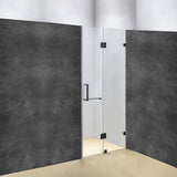 120 x 200cm Wall to Wall Frameless Shower Screen 10mm Glass By Della Francesca - Front View