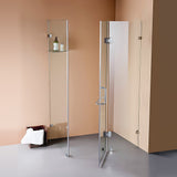 1200 x 700mm Frameless 10mm Glass Shower Screen By Della Francesca - Front View