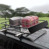 Universal Roof Rack Basket - Car Luggage Carrier Steel Cage Vehicle Cargo - Front View