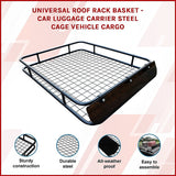 Universal Roof Rack Basket - Car Luggage Carrier Steel Cage Vehicle Cargo - Side View