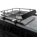 Universal Roof Rack Basket - Car Luggage Carrier Steel Cage Vehicle Cargo - Close-Up Angle