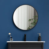 70cm Round Wall Mirror Bathroom Makeup Mirror by Della Francesca - Front View