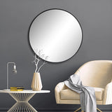 70cm Round Wall Mirror Bathroom Makeup Mirror by Della Francesca - Rear View