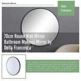 70cm Round Wall Mirror Bathroom Makeup Mirror by Della Francesca - Extra Image