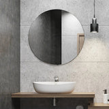 80cm Round Wall Mirror Bathroom Makeup Mirror by Della Francesca - Rear View
