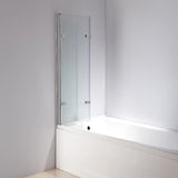 3 Fold Chrome Folding Bath Shower Screen Door Panel 1300mm x 1400mm - Rear View