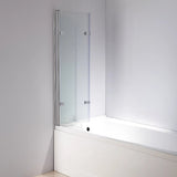 3 Fold Chrome Folding Bath Shower Screen Door Panel 1300mm x 1400mm - Rear View