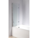 3 Fold Chrome Folding Bath Shower Screen Door Panel 1300mm x 1400mm - Close-Up Angle