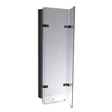 3 Fold Black Folding Bath Shower Screen Door Panel 1300mm x 1400mm