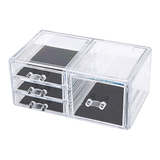 11 Drawers Clear Acrylic Tower Organiser Cosmetic jewellery Luxury Storage Cabinet - Top-Down View