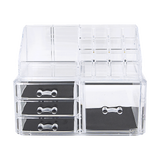 11 Drawers Clear Acrylic Tower Organiser Cosmetic jewellery Luxury Storage Cabinet - Rear View