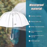 5x Clear Transparent Rain Walking Umbrella Parasol PVC Dome Wedding Party Favour - Low Angle
