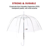 5x Clear Transparent Rain Walking Umbrella Parasol PVC Dome Wedding Party Favour