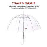 5x Clear Transparent Rain Walking Umbrella Parasol PVC Dome Wedding Party Favour - Extra Image