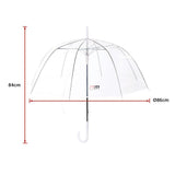 5x Clear Transparent Rain Walking Umbrella Parasol PVC Dome Wedding Party Favour - Extra Image