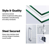 1000 x 1000mm Frameless 10mm Glass Shower Screen By Della Francesca - 45-Degree Angle