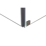 1000 x 1000mm Frameless 10mm Glass Shower Screen By Della Francesca - Top-Down View
