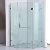 1000 x 1000mm Frameless 10mm Glass Shower Screen By Della Francesca - Front View