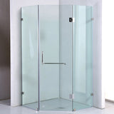 900 x 900mm Frameless 10mm Glass Shower Screen By Della Francesca - Front View